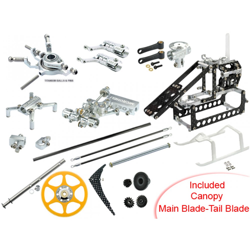 CNC Aluminum Tail Boom Round 4mm Upgrade combo - 130XXL CNC Aluminum Tail Boom Round 4mm Upgrade combo - 130XXL