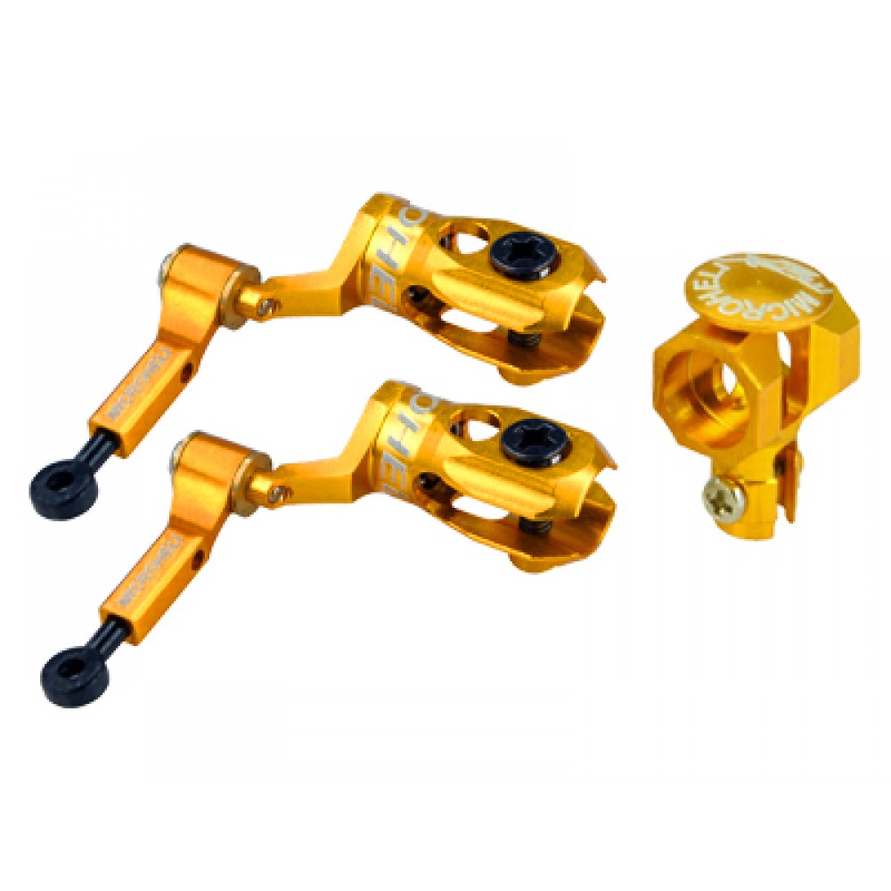 Precision CNC Aluminum DFC Main Rotor set (GOLD) - BLADE MCPXBL / BL2 Precision CNC Aluminum DFC Main Rotor set (GOLD) - BLADE MCPXBL / BL2