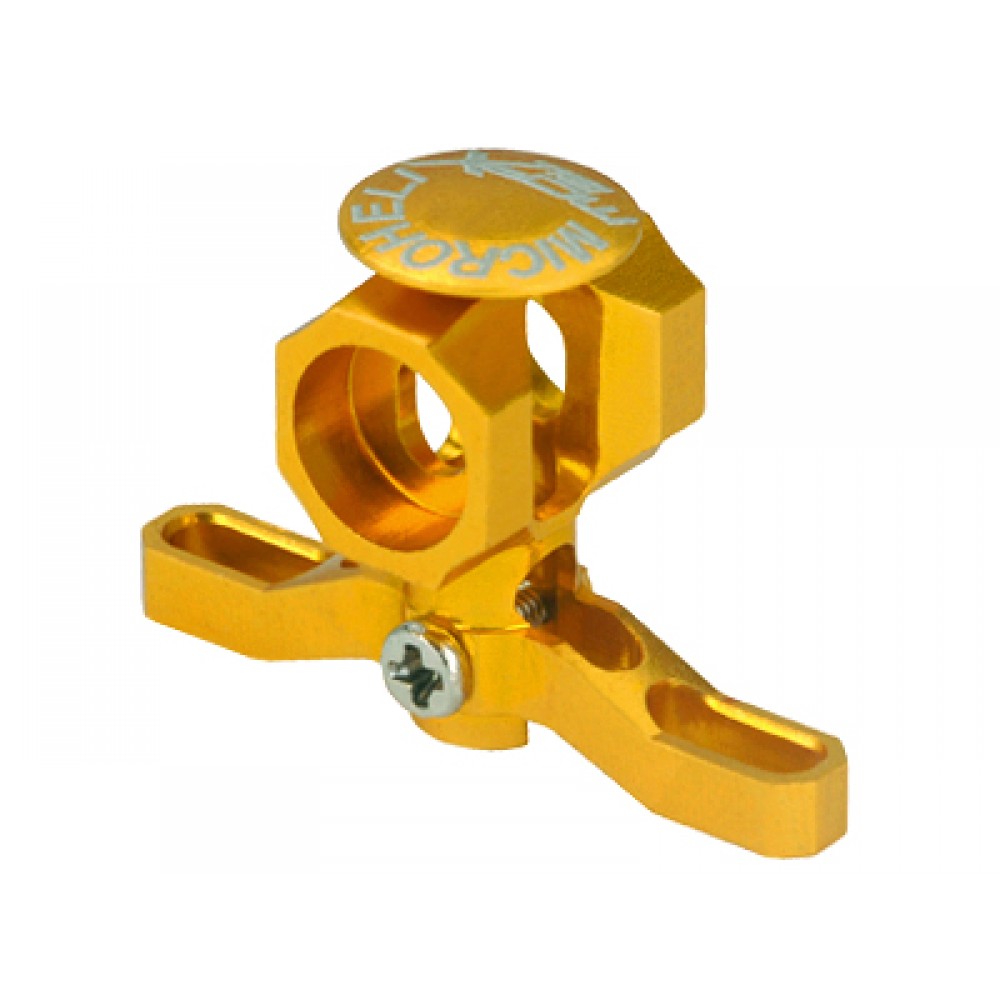Precision CNC Aluminum Main Rotor Hub w/ Button (GOLD) - BLADE MCPXBL / BL2 Precision CNC Aluminum Main Rotor Hub w/ Button (GOLD) - BLADE MCPXBL / BL2