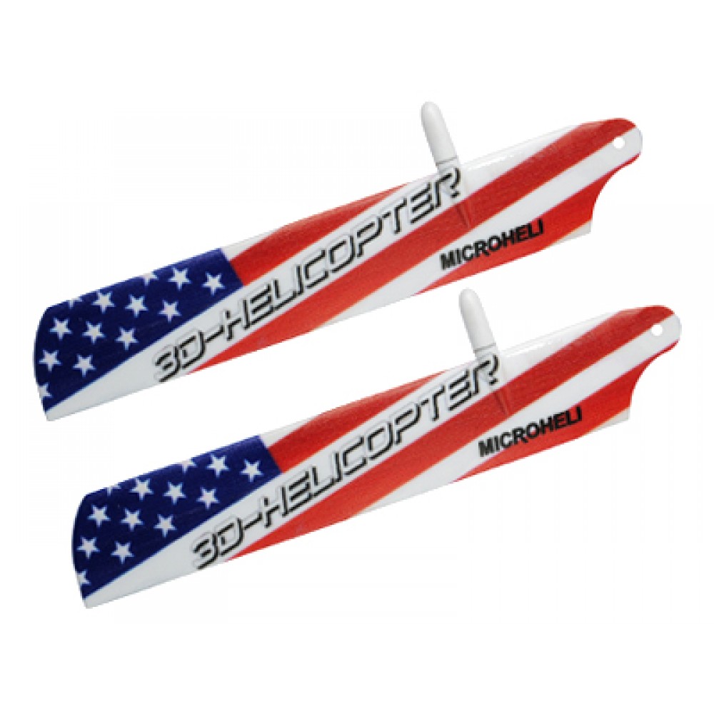 Bullet Plastic USA Flag Main Blade 117mm - MCPXBL / BL2 Bullet Plastic USA Flag Main Blade 117mm - MCPXBL / BL2