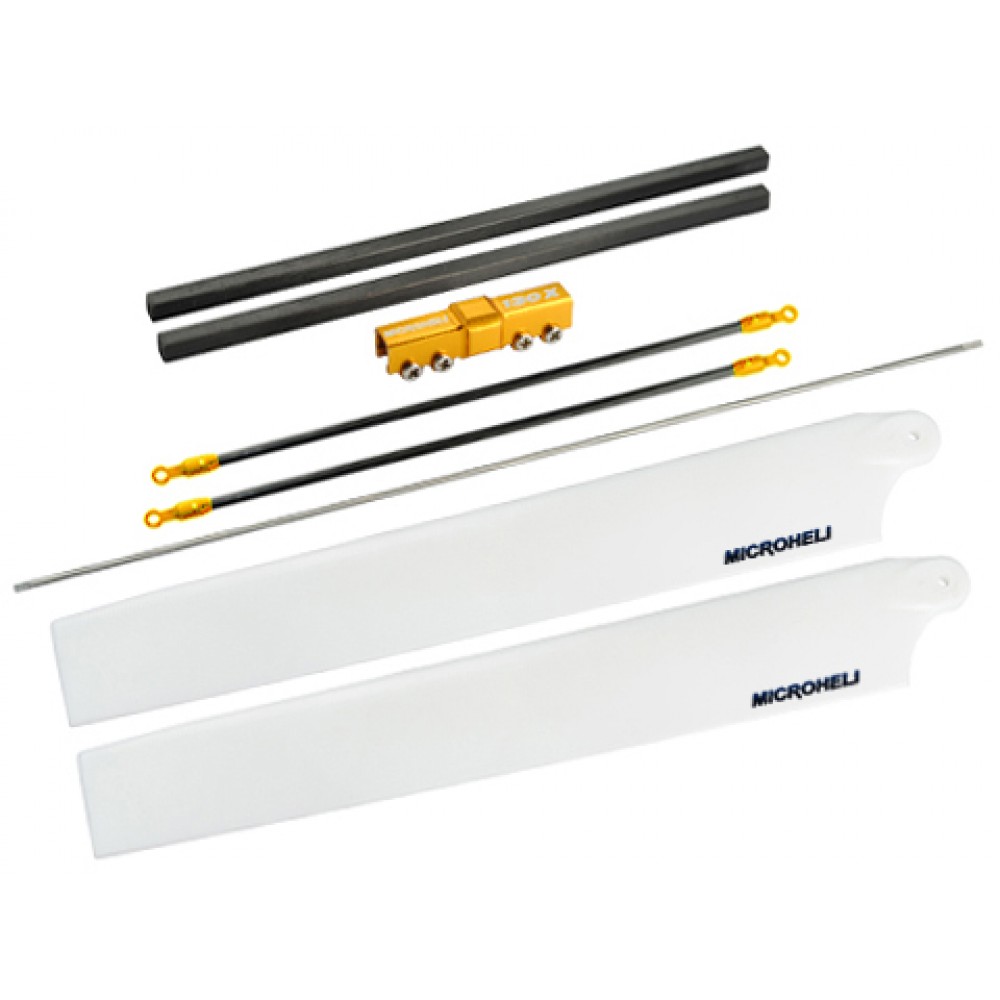 Carbon Tail Boom w/ 150mm Main Blade Combo (GOLD) - BLADE 130X