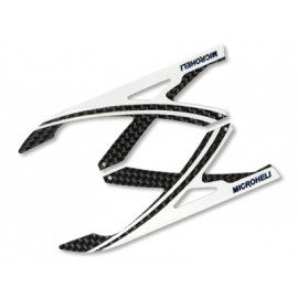 Carbon Fiber Landing Skids "X" Style (W) (for MICROHELI Landing Gear)