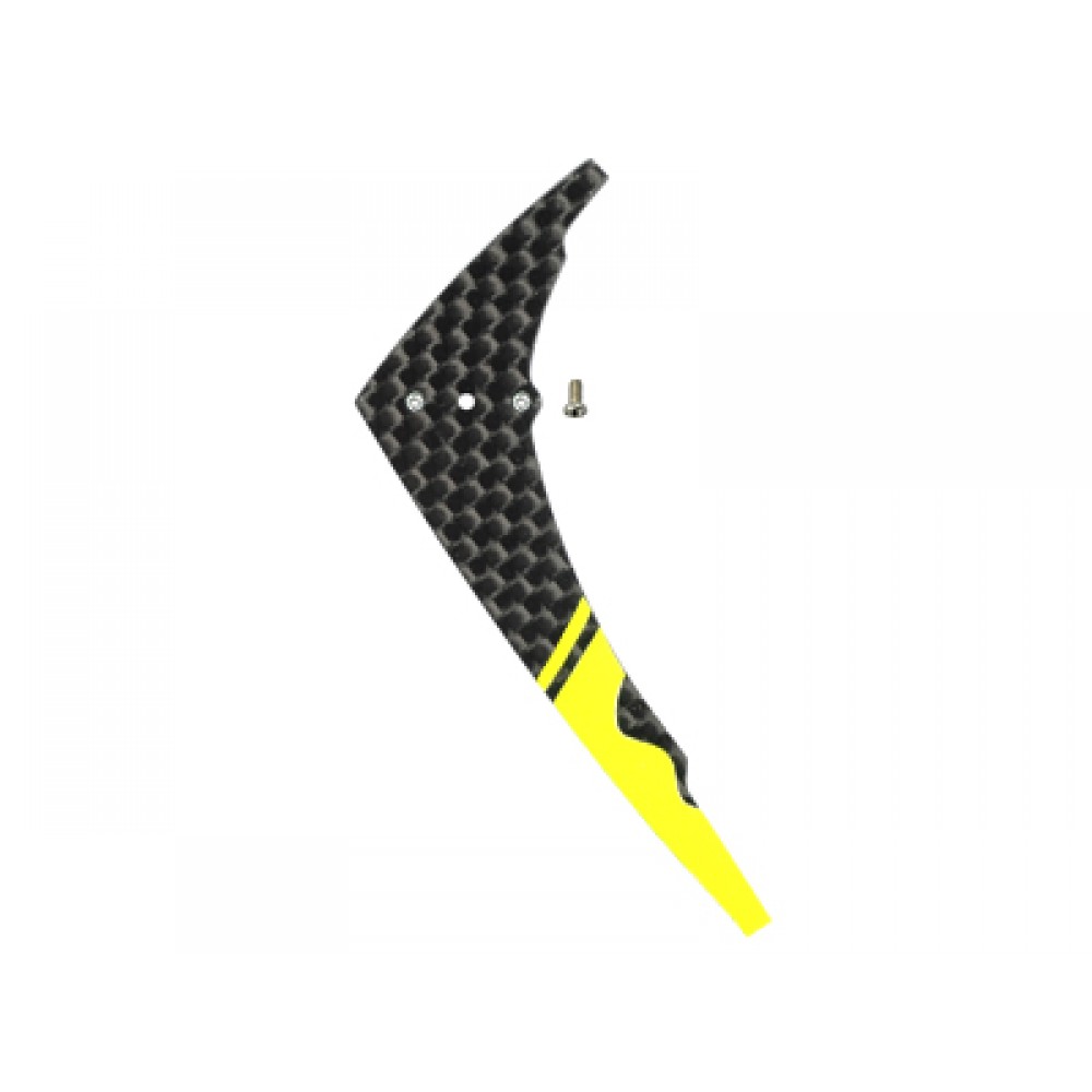 Carbon Fiber Vertical Fin (YELLOW) - BLADE 130X