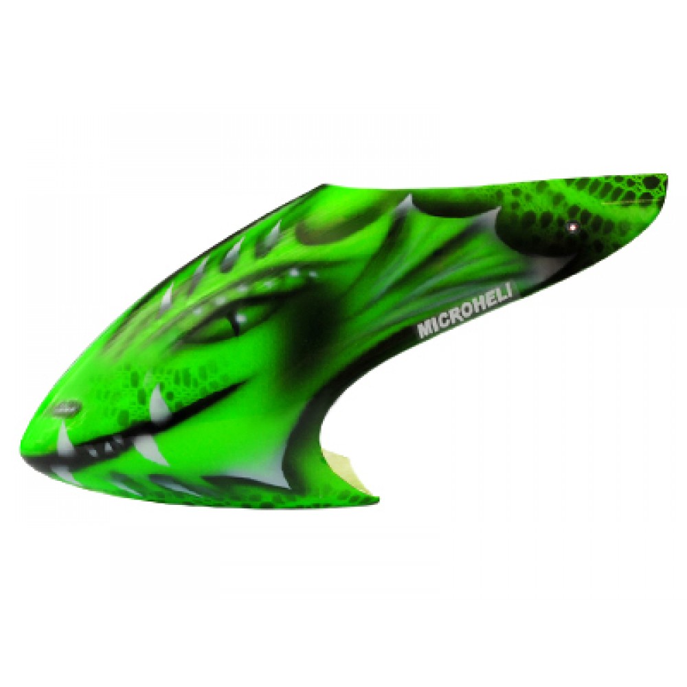 Airbrush Fiberglass Green Dragon LOGO Canopy - BLADE 130X Airbrush Fiberglass Green Dragon LOGO Canopy - BLADE 130X