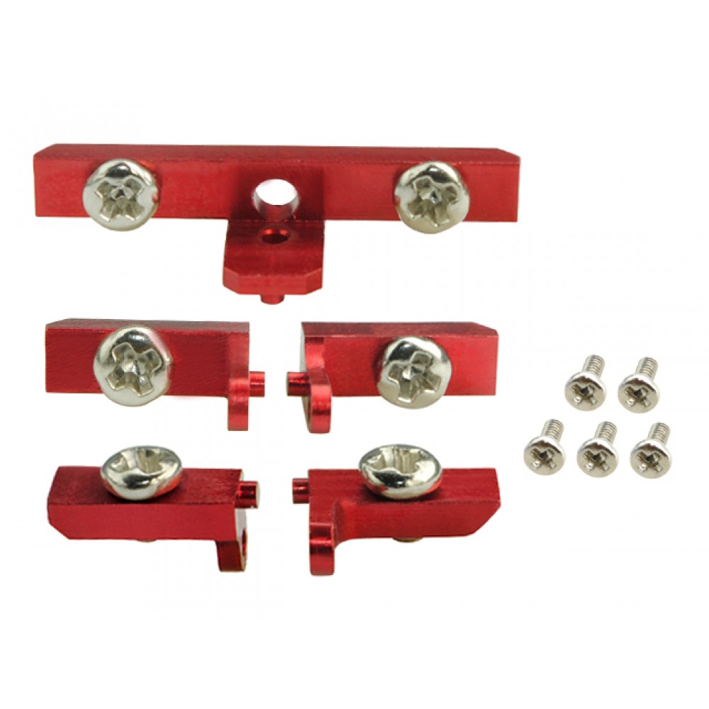 Aluminum Rotary Servo Mount set (RED) (for MH-DS001/R/RS) Aluminum Rotary Servo Mount set (RED) (for MH-DS001/R/RS)