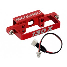 Aluminum DS35 Tail Servo Mount w/ Cable (RED) - BLADE 130X Aluminum DS35 Tail Servo Mount w/ Cable (RED) - BLADE 130X