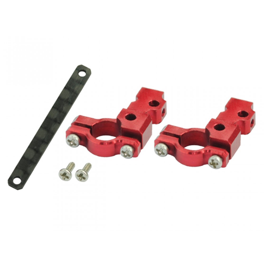 Aluminum DS35 Tail Servo Mount Round (RED) - BLADE 130X
