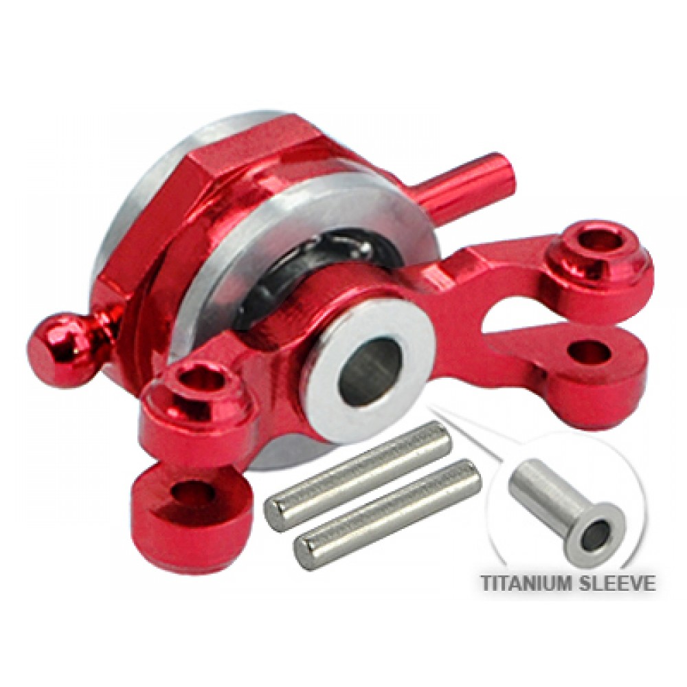 Double Bearing Titanium Tail Pitch Slider (RED) - BLADE 130X
