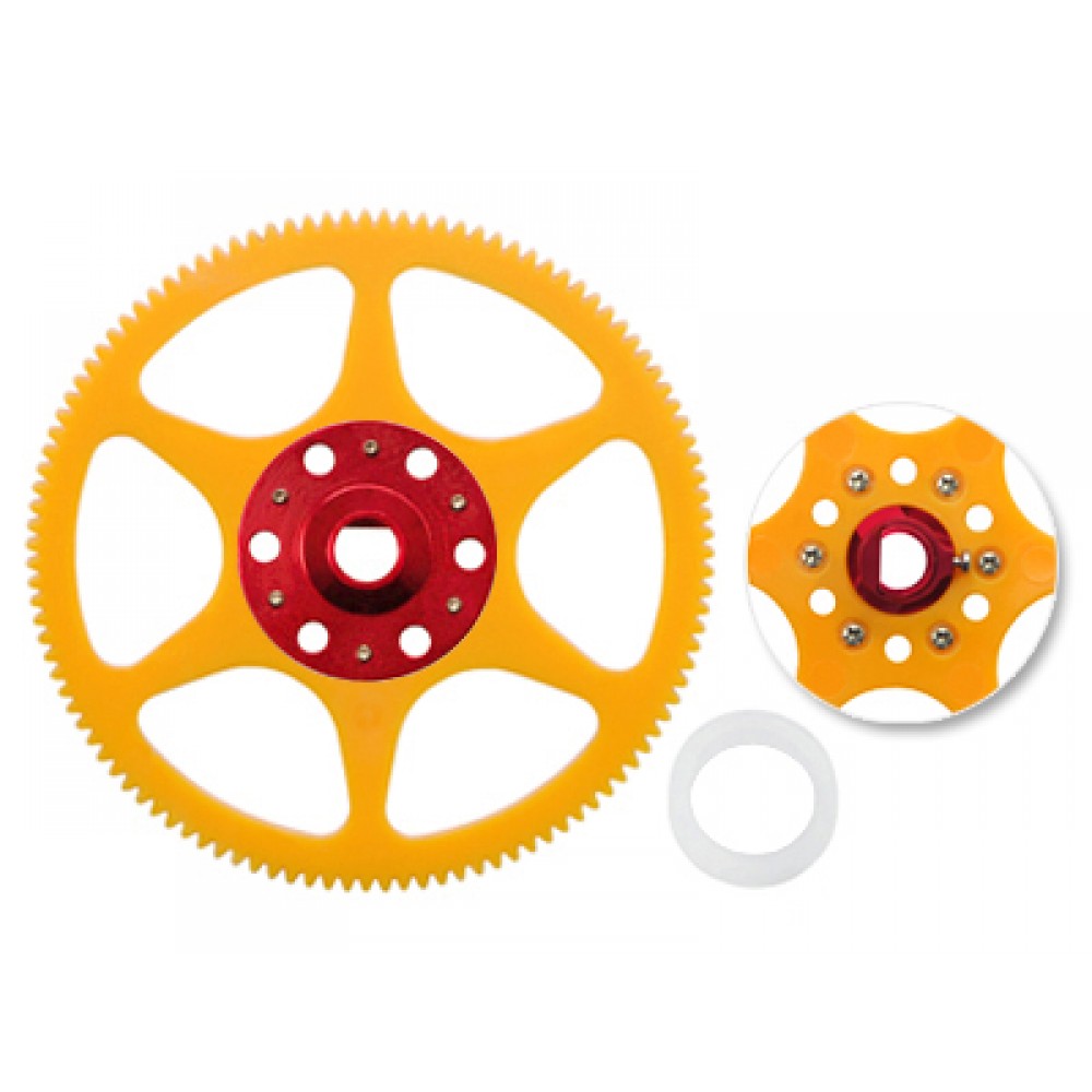 Delrin Main Gear w/ Hub set (RED) - BLADE 130X