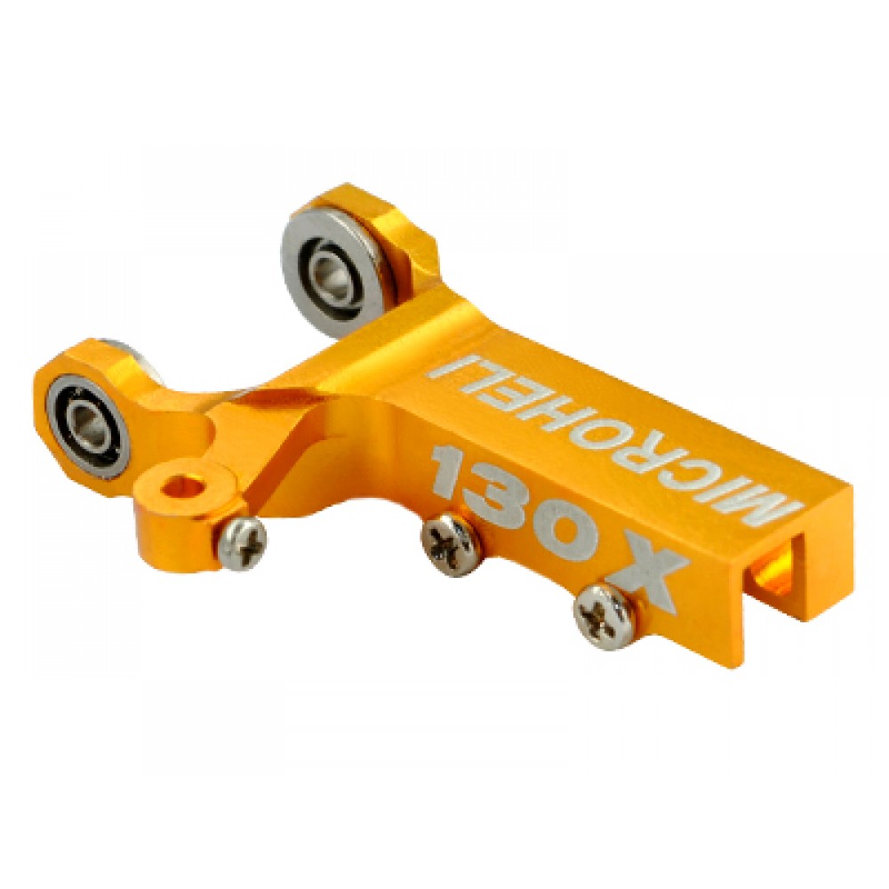 Precision CNC Aluminum Tail Gear Case (Square) (GOLD) - BLADE 130X