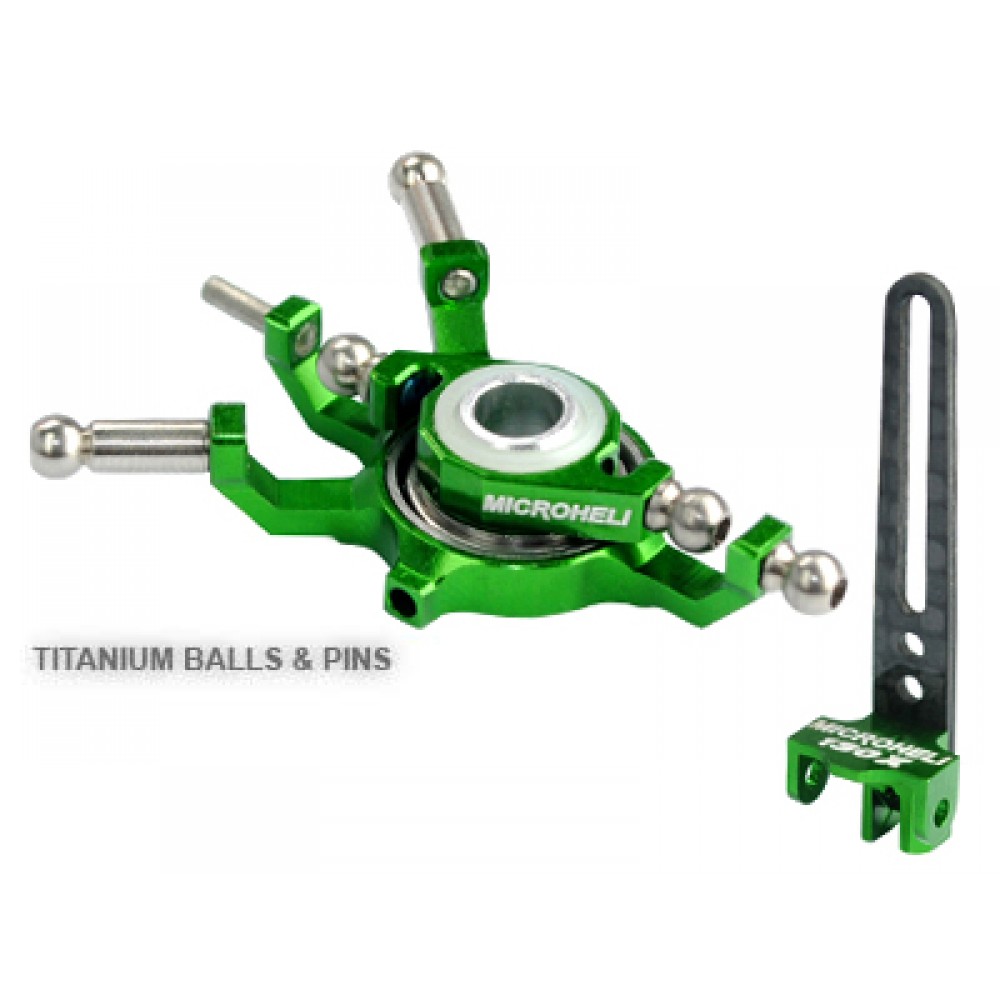 Titanium X Swashplate w/ Anti-Rotation Guide combo (GREEN) - BLADE 130X Titanium X Swashplate w/ Anti-Rotation Guide combo (GREEN) - BLADE 130X