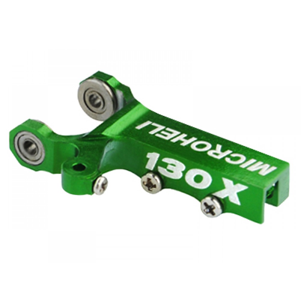 Precision CNC Aluminum Tail Gear Case (Square) (GREEN) - BLADE 130X