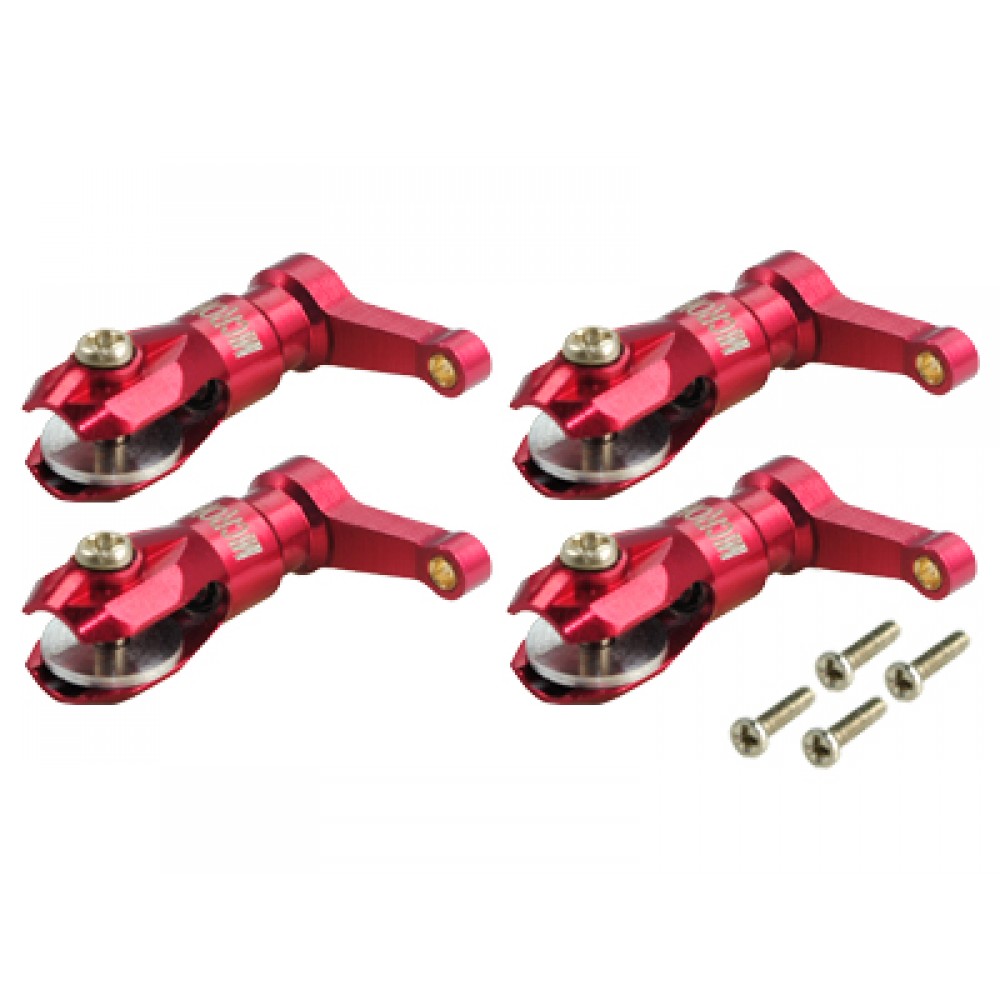 CNC Aluminum Main Blade Grip combo (RED) - BLADE 130X RED BULL