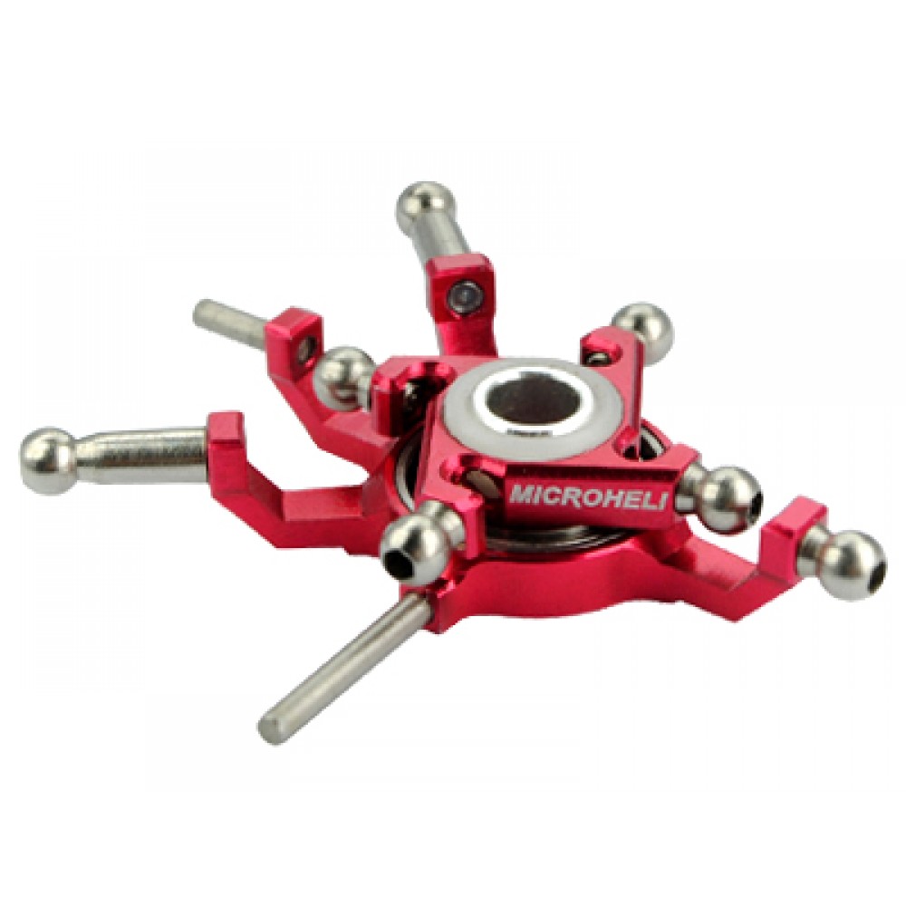Precision CNC Titanium Swashplate (RED) - BLADE 130X RED BULL