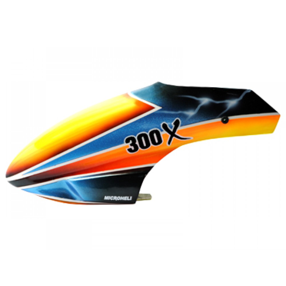 Airbrush Fiberglass Night Lightning Canopy - BLADE 300X