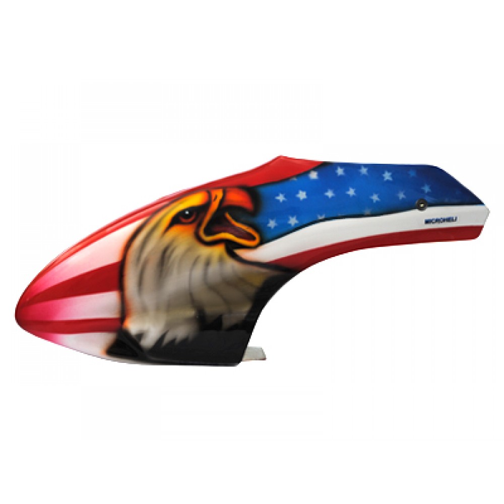 Airbrush Fiberglass American Eagle Flag Canopy - BLADE 300X Airbrush Fiberglass American Eagle Flag Canopy - BLADE 300X