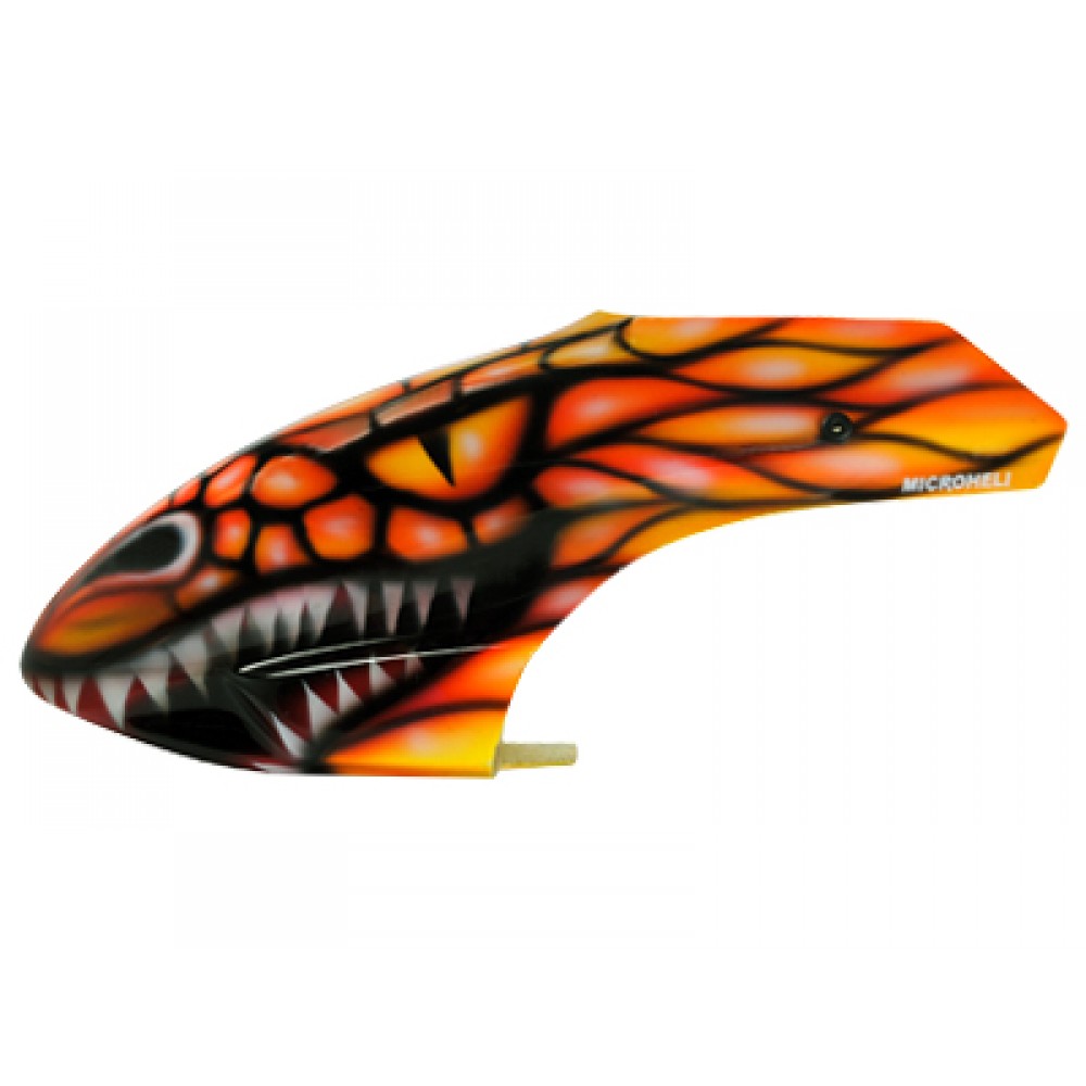 Airbrush Fiberglass Red Dragon Canopy - BLADE 300X