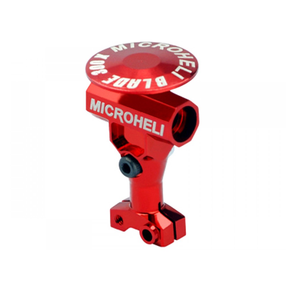 Precision CNC Aluminum Main Rotor Hub w/ Button (RED) - BLADE 300X