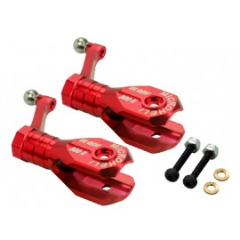 Aluminum Main Blade Grip w/ Thrust Bearing (RED) - BLADE 300X