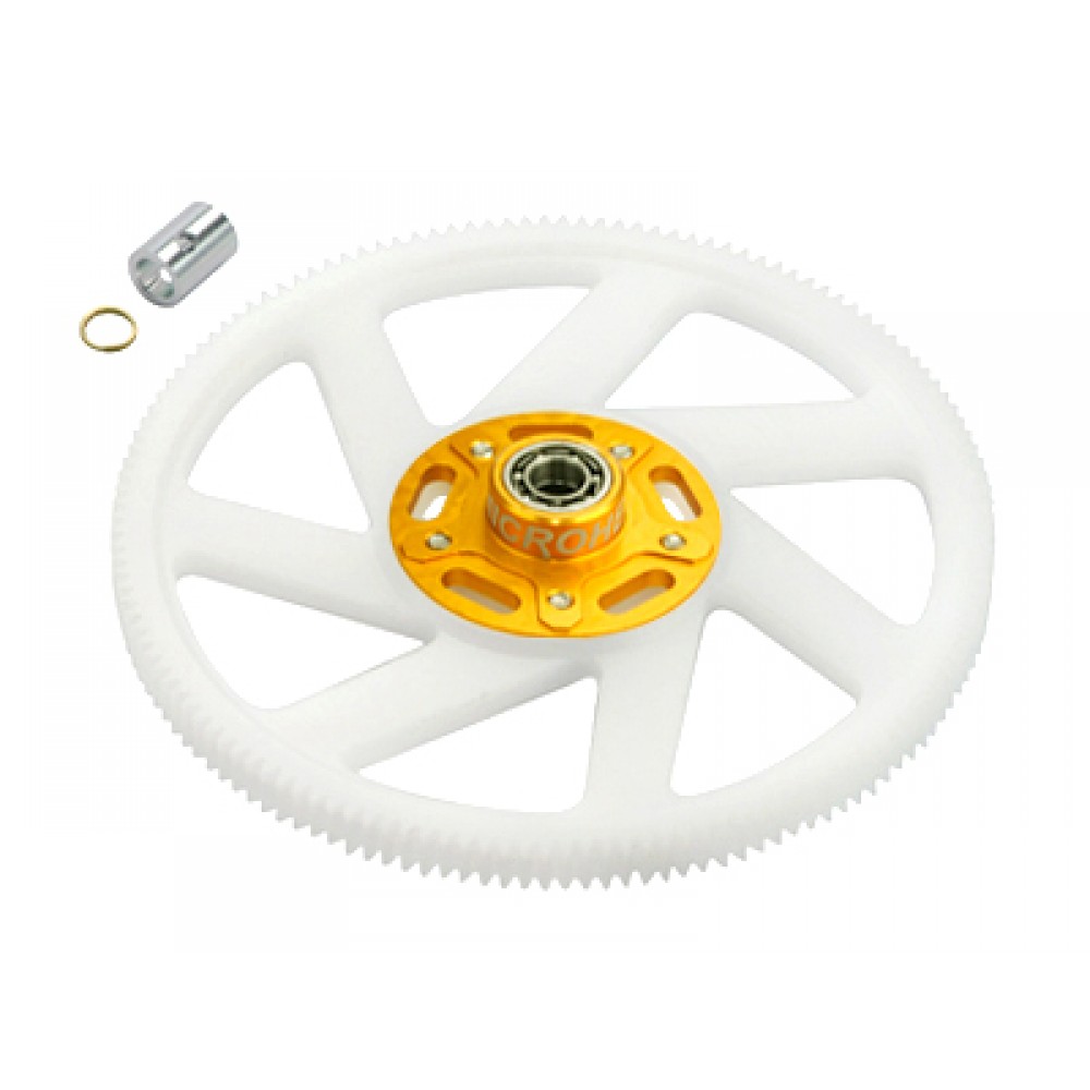 CNC Delrin Main Gear w/ Auto-Rotation Hub set (GOLD) - BLADE 300X CNC Delrin Main Gear w/ Auto-Rotation Hub set (GOLD) - BLADE 300X