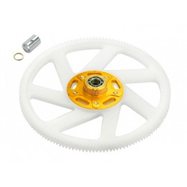 CNC Delrin Main Gear w/ Auto-Rotation Hub set (GOLD) - BLADE 300X