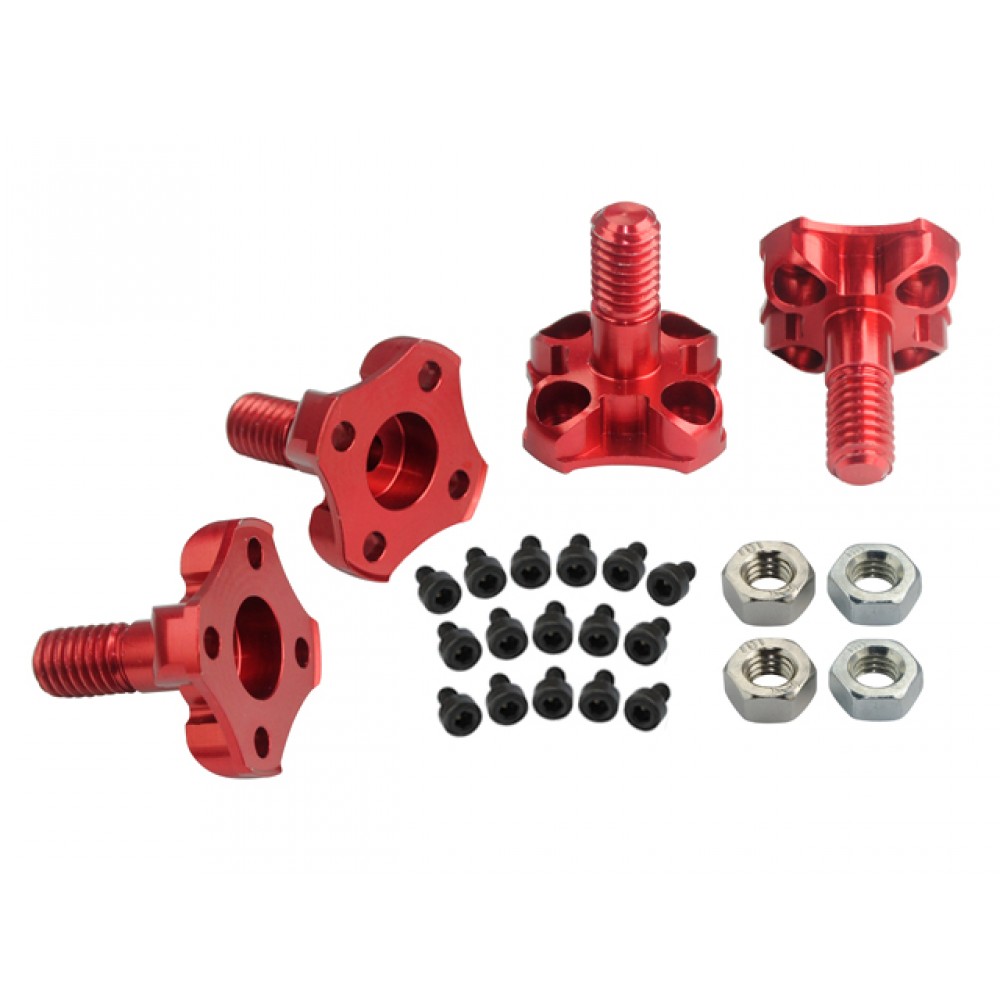 Precision CNC Aluminum Prop Adapter set (RED) - BLADE 350 QX