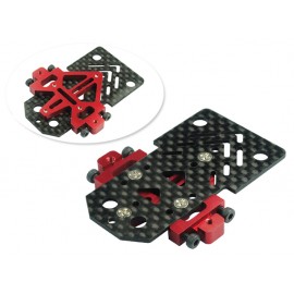 Aluminum/Carbon Fiber Bottom Frame (RED) - BLADE 300 CFX