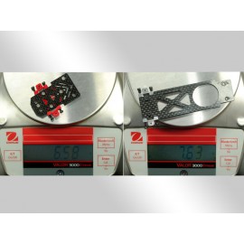 Aluminum/Carbon Fiber Bottom Frame (RED) - BLADE 300 CFX