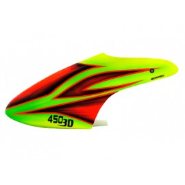 Airbrush Fiberglass Green Fire Canopy - BLADE 450X/3D Airbrush Fiberglass Green Fire Canopy - BLADE 450X/3D