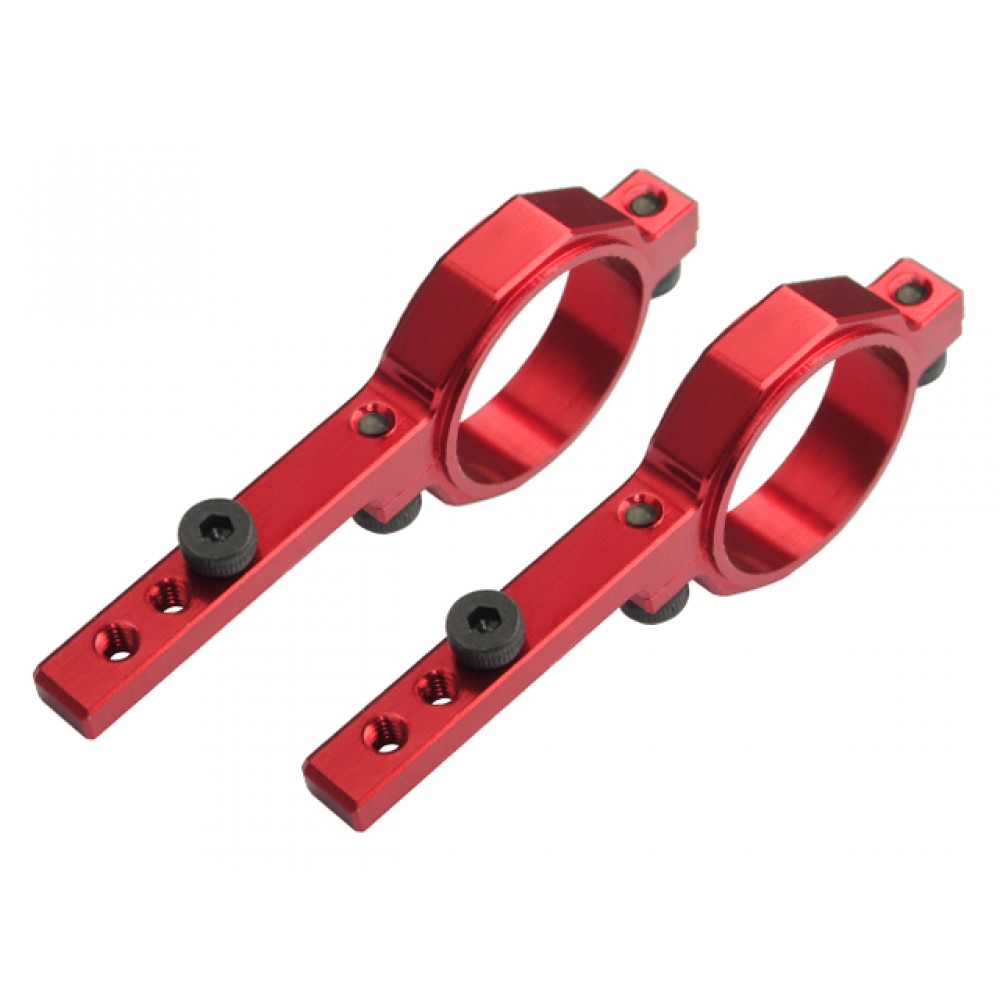 Aluminum Tail Servo Mount set (RED) - BLADE 450X/3D