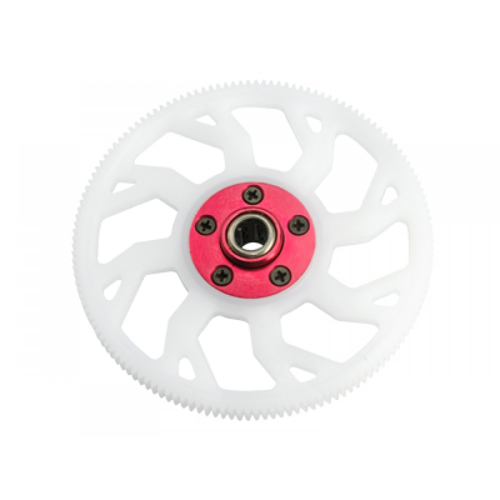 CNC Delrin Main Gear w/ Auto-Rotation Hub (RED) - BLADE 450X/3D CNC Delrin Main Gear w/ Auto-Rotation Hub (RED) - BLADE 450X/3D