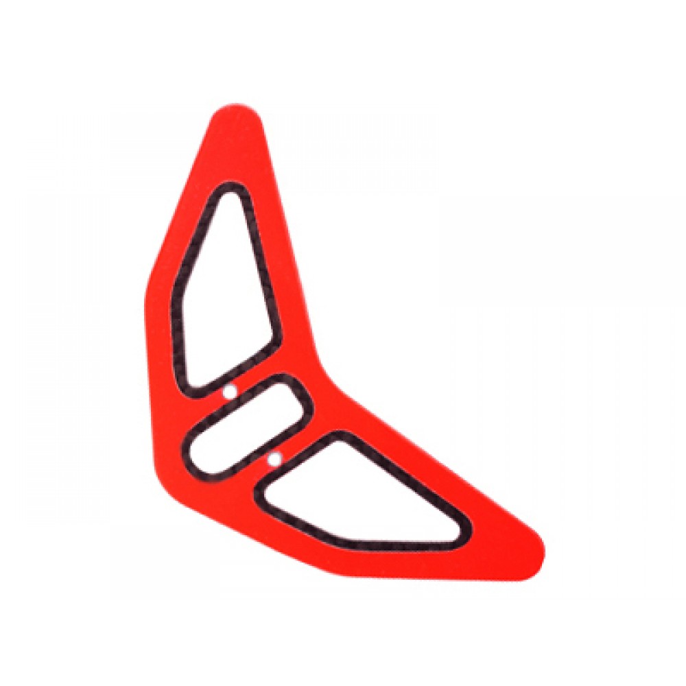 Red Carbon Fiber Horizontal Fin - BLADE 500X/3D