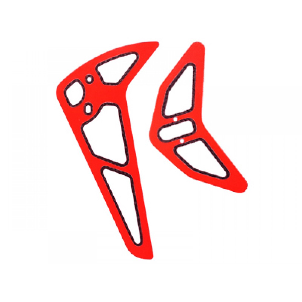 Red Carbon Fiber Horizontal-Vertical Fin set - BLADE 500X/3D Red Carbon Fiber Horizontal-Vertical Fin set - BLADE 500X/3D