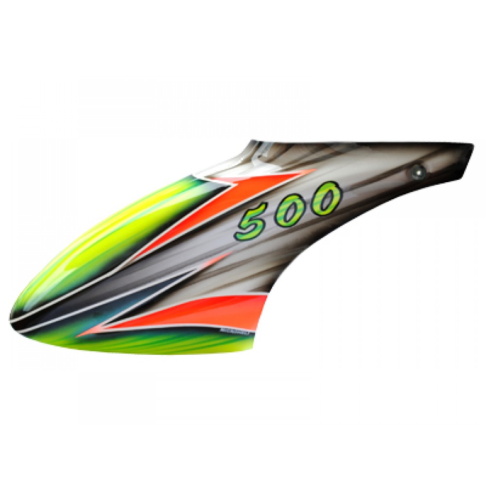 Airbrush Fiberglass Green Poison Canopy - BLADE 500X/3D