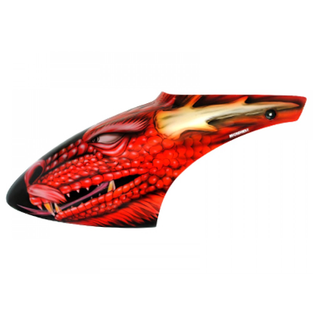Airbrush Fiberglass Red Dragon Canopy - BLADE 500X/3D Airbrush Fiberglass Red Dragon Canopy - BLADE 500X/3D