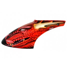 Airbrush Fiberglass Red Dragon Canopy - BLADE 500X/3D