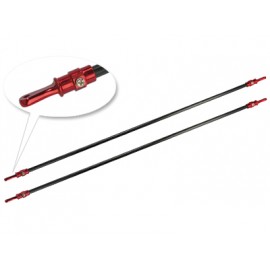 Aluminum/Carbon Tail Boom Support set (RED) - GAUI X3