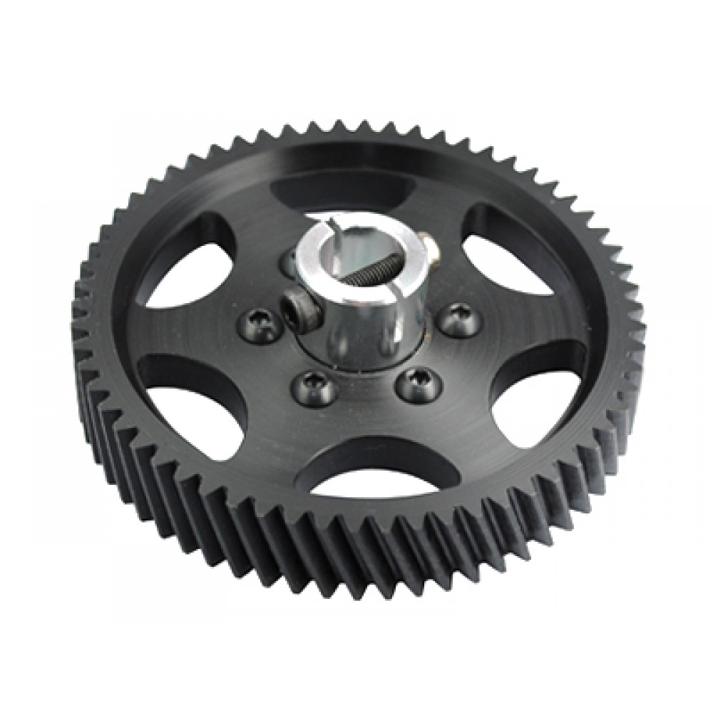 CNC Delrin Main Gear 62T 1M w/ Aluminum Hub - GOBLIN 500 CNC Delrin Main Gear 62T 1M w/ Aluminum Hub - GOBLIN 500
