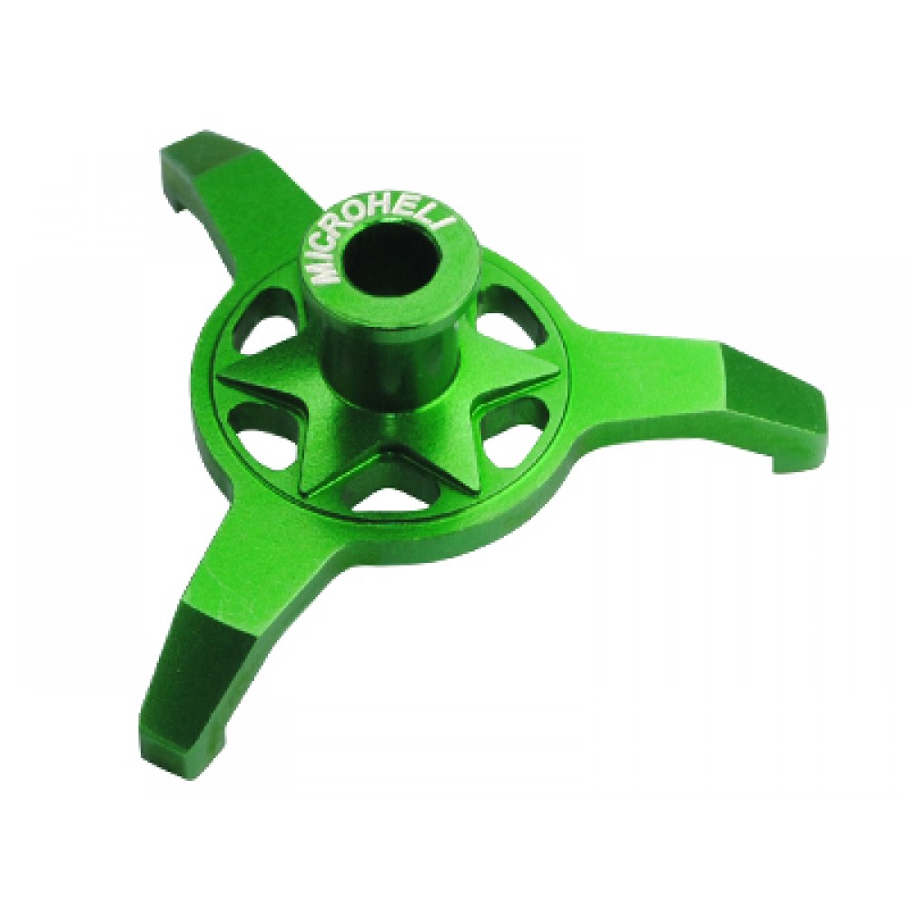 CNC Aluminum Swashplate Leveler (GREEN) - BLADE 300X