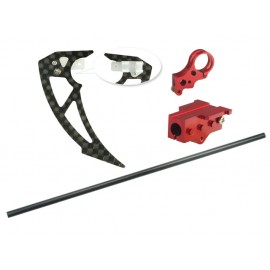 Tail Boom Round 3mm Combo (RED) (for MH Frame series)