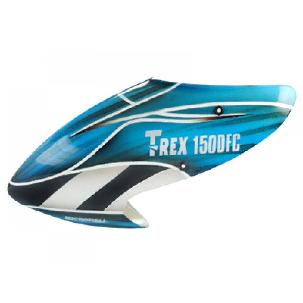 Airbrush Fiberglass Blue Racing LOGO Canopy - T-REX 150 DFC Airbrush Fiberglass Blue Racing LOGO Canopy - T-REX 150 DFC