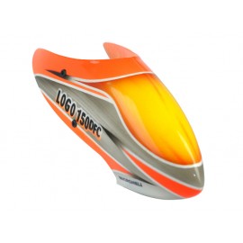 Airbrush Fiberglass Orange Tornado LOGO Canopy - T-REX 150 DFC Airbrush Fiberglass Orange Tornado LOGO Canopy - T-REX 150 DFC