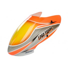 Airbrush Fiberglass Orange Tornado LOGO Canopy - T-REX 150 DFC Airbrush Fiberglass Orange Tornado LOGO Canopy - T-REX 150 DFC