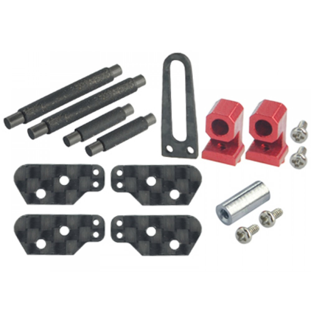 Aluminum/Carbon Fiber Frame Support set (RED) (for MH-TX15105)