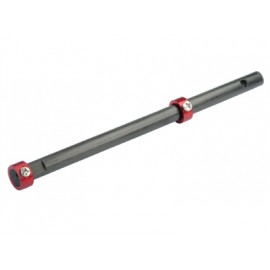 Solid Carbon Main Shaft w/ Collar set (RED) - T-REX 150 DFC/150 X