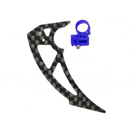 AL Tail Motor Mount w/ Vertical Fin (BLUE/PURPLE) -T-REX 150 DFC AL Tail Motor Mount w/ Vertical Fin (BLUE/PURPLE) -T-REX 150 DFC