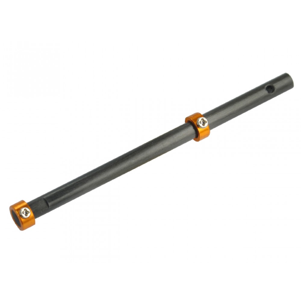 Solid Carbon Main Shaft w/ Collar set (GOLD) - T-REX 150 DFC/150 X Solid Carbon Main Shaft w/ Collar set (GOLD) - T-REX 150 DFC/150 X