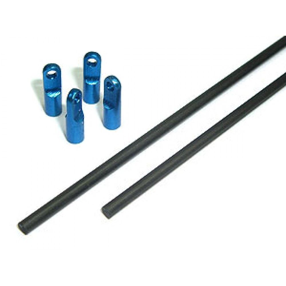 Aluminum Tail Boom Support set (BLUE) - T-REX 250/SE