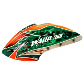 Airbrush Fiberglass Green Skull Canopy - WARP 360