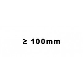 ≥ 100mm